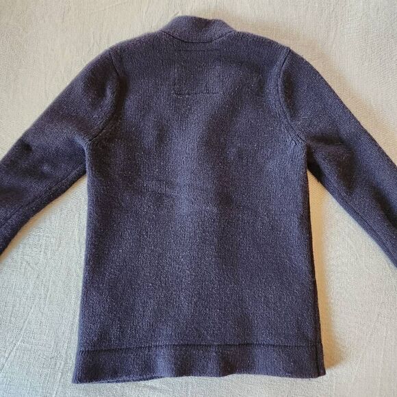 Hollister small dark navy blue button-up cardigan sweater wool preppy womens - Picture 7 of 8